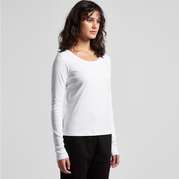 AS Colour Women's Organic Baby Rib L/S Tee | 4075 (Black)