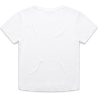 AS Colour 4074 Wo's Organic Rib Baby Tee - Back View | color:White|view:back