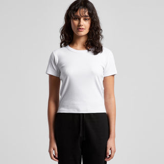 AS Colour Women's Organic Rib Baby Tee | 4074 (Black)