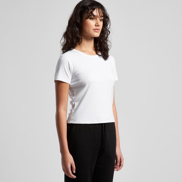 AS Colour Women's Organic Rib Baby Tee | 4074 (White)