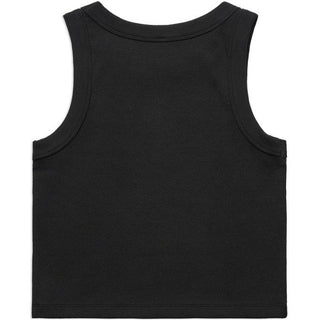 AS Colour 4064G Wo's Organic Rib Crop Tank - Back View | color:Black|view:back