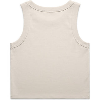 AS Colour 4064G Wo's Organic Rib Crop Tank - Back View | color:Bone|view:back