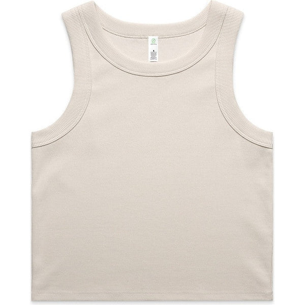 AS Colour Women's Organic Rib Crop Tank | 4064G (Bone)