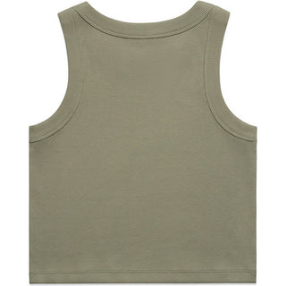 AS Colour 4064G Wo's Organic Rib Crop Tank - Back View | color:Eucalyptus|view:back