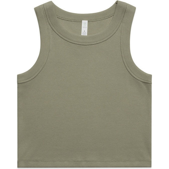 AS Colour Women's Organic Rib Crop Tank | 4064G (Eucalyptus)