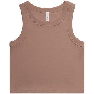 AS Colour 4064G Wo's Organic Rib Crop Tank - Front View | color:Hazy Pink|view:front