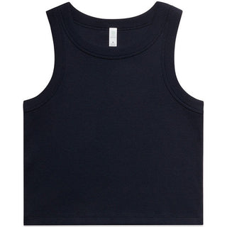 AS Colour 4064G Wo's Organic Rib Crop Tank - Front View | color:Navy|view:front