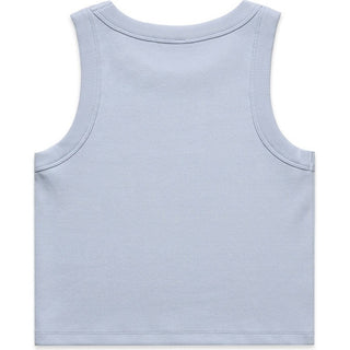 AS Colour 4064G Wo's Organic Rib Crop Tank - Back View | color:Powder|view:back