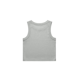 AS Colour 4064G Wo's Organic Rib Crop Tank - Back View | color:Storm|view:back