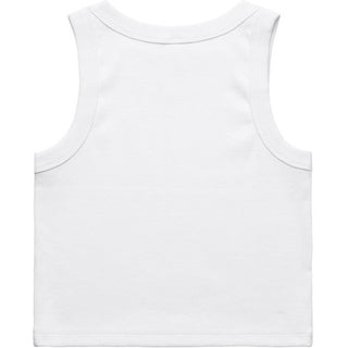 AS Colour 4064G Wo's Organic Rib Crop Tank - Back View | color:White|view:back