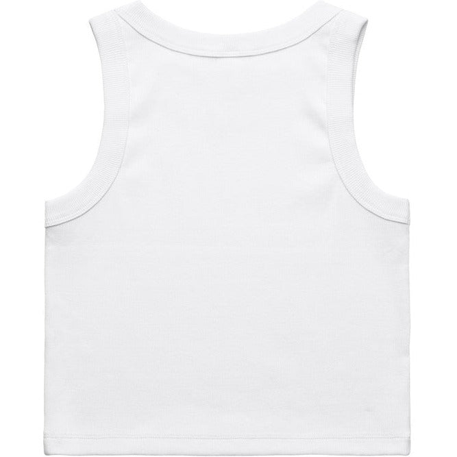 AS Colour Women's Organic Rib Crop Tank | 4064G (White)