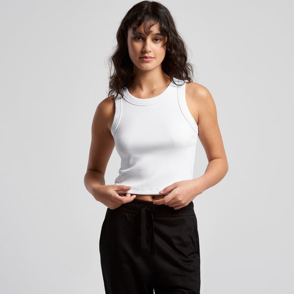 AS Colour Women's Organic Rib Crop Tank | 4064G (Powder)