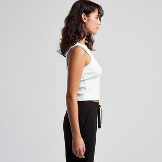 AS Colour Women's Organic Rib Crop Tank | 4064G (White)