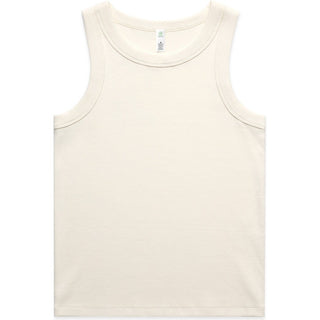 AS Colour 4063G Wo's Organic Rib Tank - Front View | color:Ecru|view:front