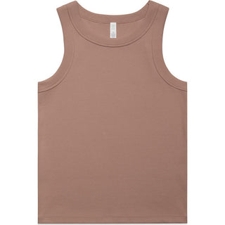 AS Colour 4063G Wo's Organic Rib Tank - Front View | color:Hazy Pink|view:front