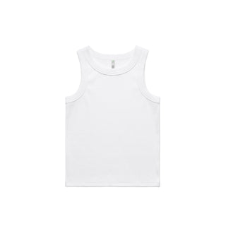 AS Colour 4063G Wo's Organic Rib Tank - Front View | color:White|view:front