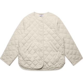 AS Colour 4525 Wo's Quilted Jacket - Front View | color:Bone|view:front