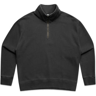 AS Colour 4167 Wo's Relax Faded Half Zip - Front View | color:Faded Black|view:front