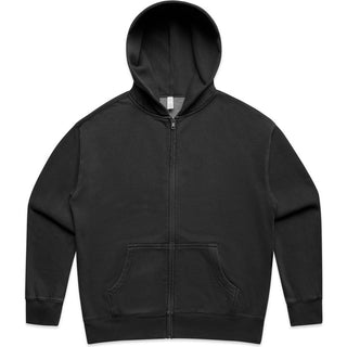 AS Colour 4170 Wo's Relax Faded Zip Hood - Front View | color:Faded Black|view:front