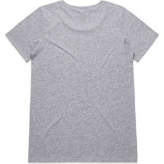 AS Colour 4011 Wo's Shallow Scoop Tee - Back View | color:Grey Marle|view:back