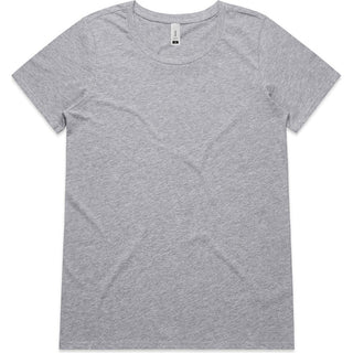 AS Colour 4011 Wo's Shallow Scoop Tee - Front View | color:Grey Marle|view:front