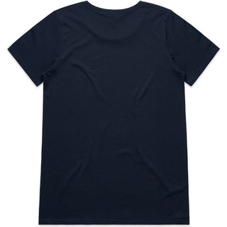 AS Colour 4011 Wo's Shallow Scoop Tee - Back View | color:Navy|view:back