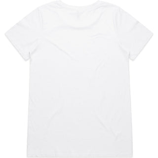 AS Colour 4011 Wo's Shallow Scoop Tee - Back View | color:White|view:back