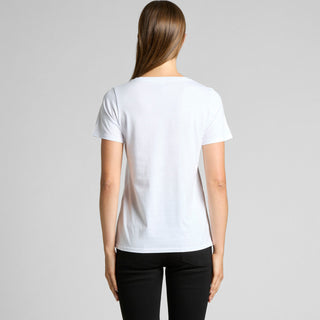 AS Colour Women's Shallow Scoop Tee | 4011 (White)