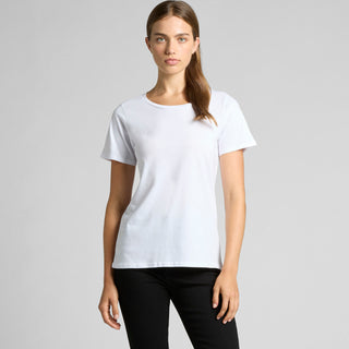 AS Colour Women's Shallow Scoop Tee | 4011 (White)