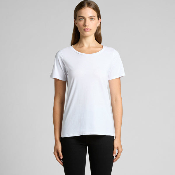 AS Colour Women's Shallow Scoop Tee | 4011 (Black)
