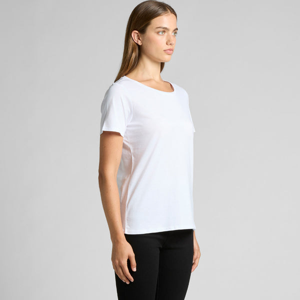 AS Colour Women's Shallow Scoop Tee | 4011 (Navy)
