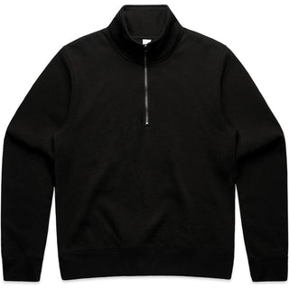 AS Colour 4125 Wo's Stencil Half Zip Crew - Front View | color:Black|view:front