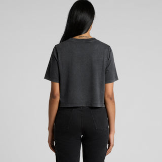 AS Colour Women's Stone Wash Heavy Crop Tee | 4086 (Grey Stone)