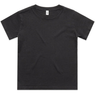 AS Colour 3071 Youth Heavy Faded Tee - Front View | color:Faded Black|view:front