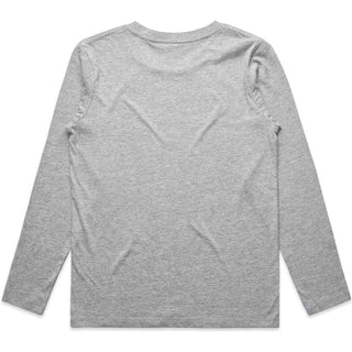 AS Colour 3008 Youth Staple L/S Tee - Back View | color:Grey Marle|view:back