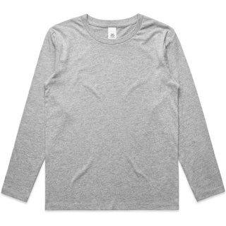 AS Colour 3008 Youth Staple L/S Tee - Front View | color:Grey Marle|view:front