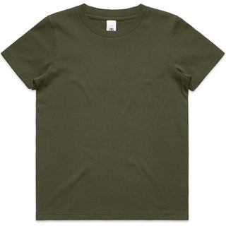 AS Colour 3006 Youth Staple Tee - Front View | color:Army|view:front