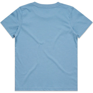 AS Colour 3006 Youth Staple Tee - Back View | color:Carolina Blue|view:back