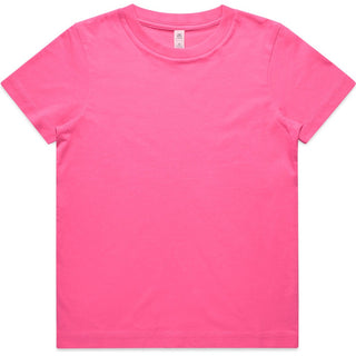 AS Colour 3006 Youth Staple Tee - Front View | color:Charity Pink|view:front