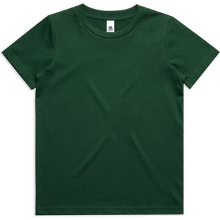 AS Colour 3006 Youth Staple Tee - Front View | color:Forest Green|view:front