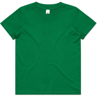 AS Colour 3006 Youth Staple Tee - Front View | color:Kelly Green|view:front