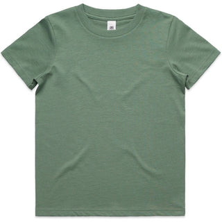 AS Colour 3006 Youth Staple Tee - Front View | color:Sage|view:front