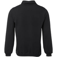 JB's Wear 3FSZ 1/2 Zip Fleecy Sweat - Back View | color:Black|view:back