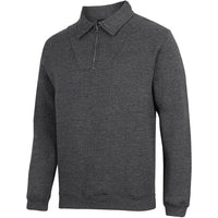 JB's Wear 3FSZ 1/2 Zip Fleecy Sweat - Side View | color:Graphite Marle|view:side