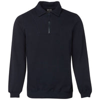 JB's Wear 3FSZ 1/2 Zip Fleecy Sweat - Front View | color:Navy|view:front