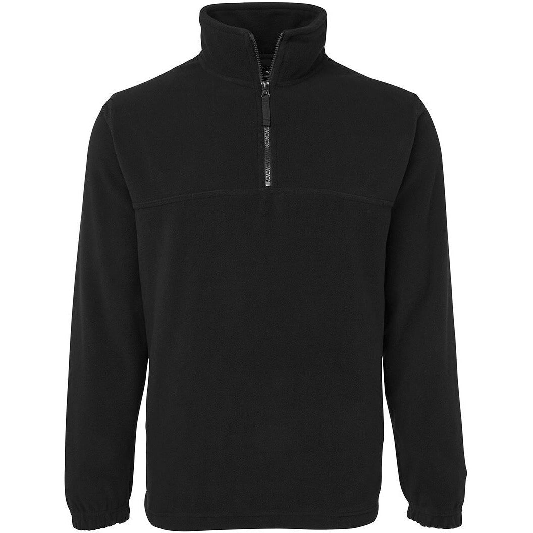 JB's Wear 3PH 1/2 Zip Polar - Front View | color:Black|view:front