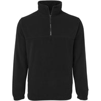 JB's Wear 3PH 1/2 Zip Polar - Front View | color:Black|view:front
