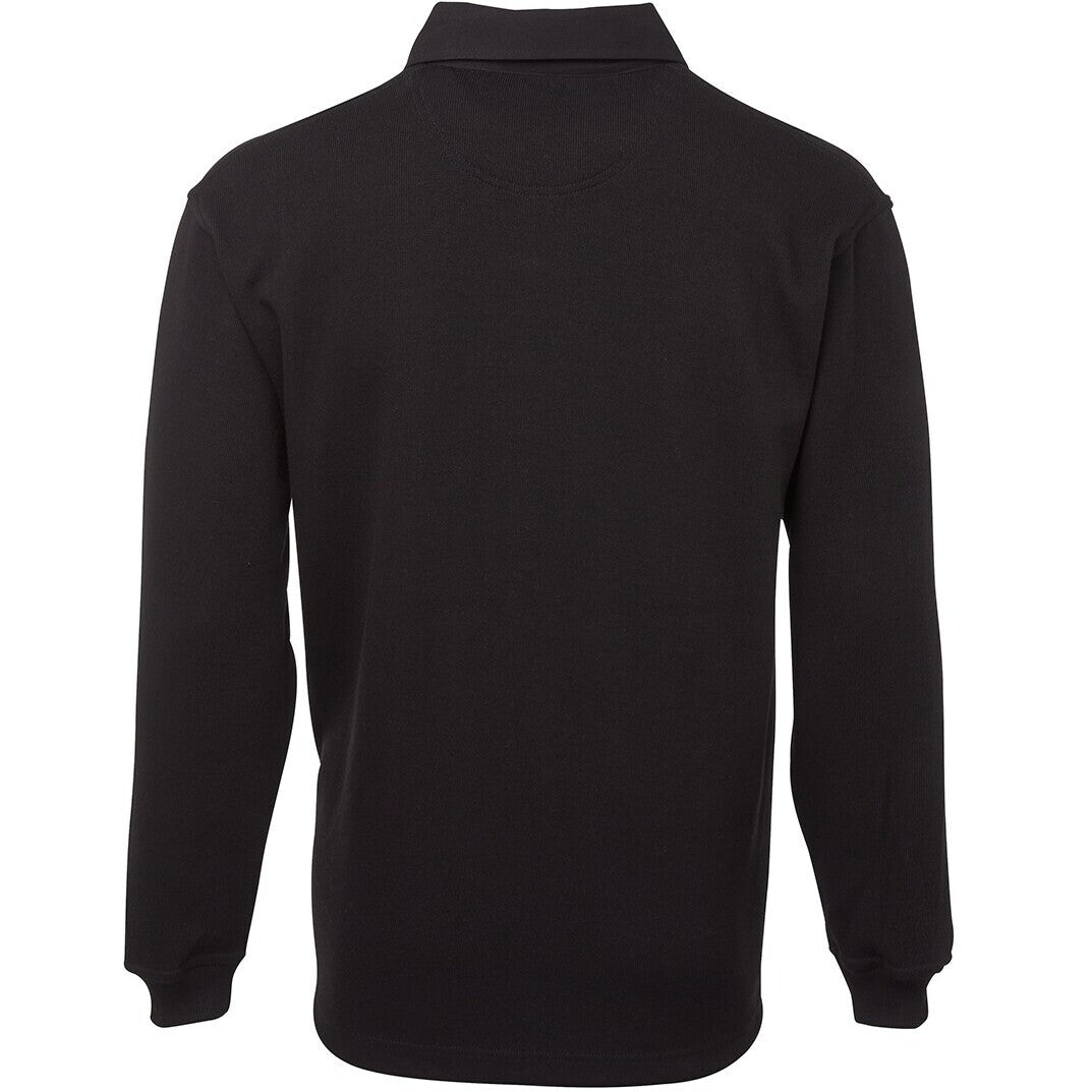 JB's Wear 3RT 2 Tone Rugby - Back View | color:Black/Black|view:back