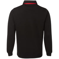 JB's Wear 3RT 2 Tone Rugby - Back View | color:Black/Red|view:back