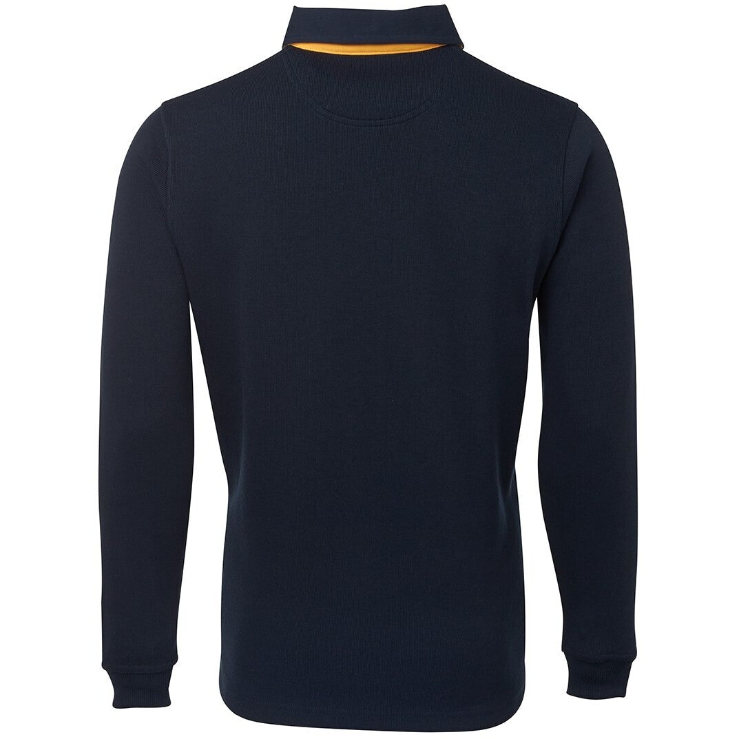 JB's Wear 3RT 2 Tone Rugby - Back View | color:Navy/Gold|view:back